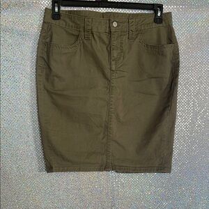 LONDONJEAN Green Pencil Skirt Knee-Length Casual